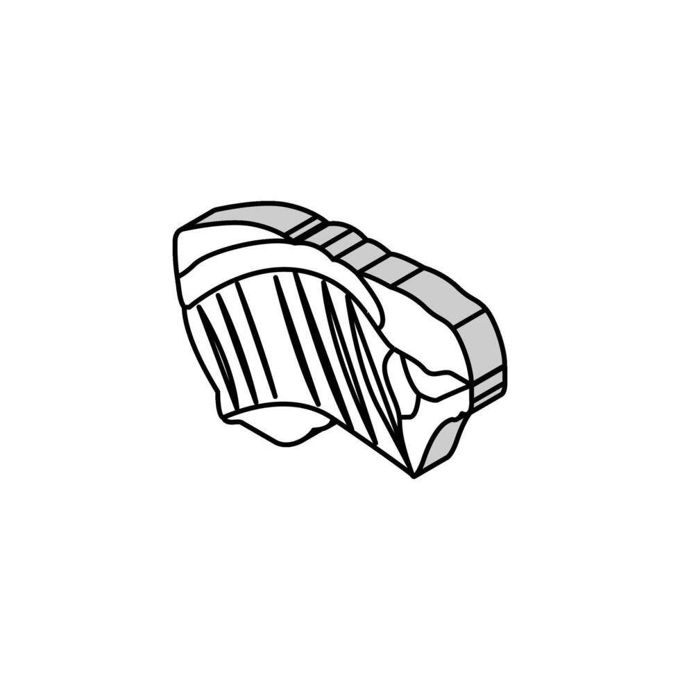 costola Manzo isometrico icona vettore illustrazione