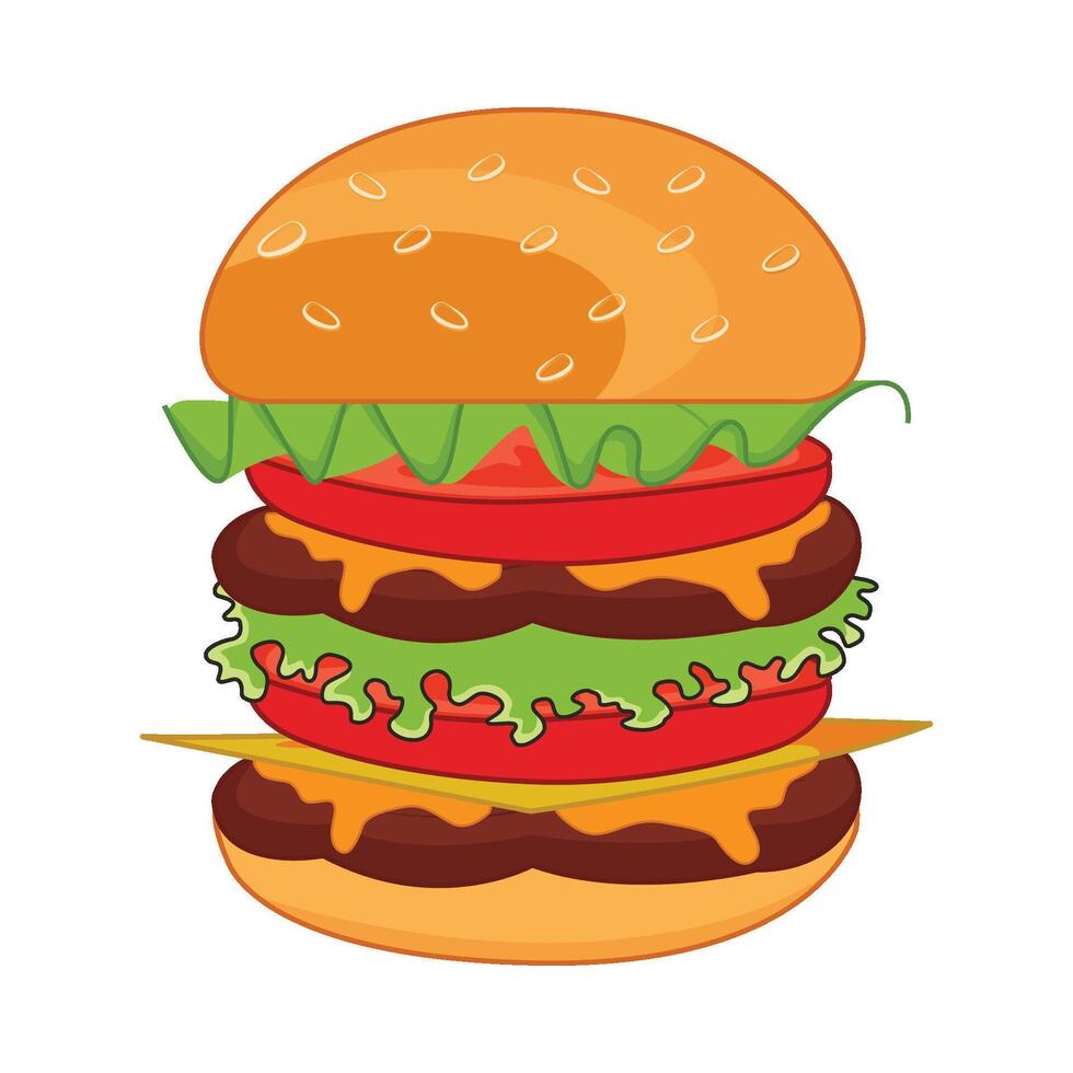 illustrazione di hamburger vettore