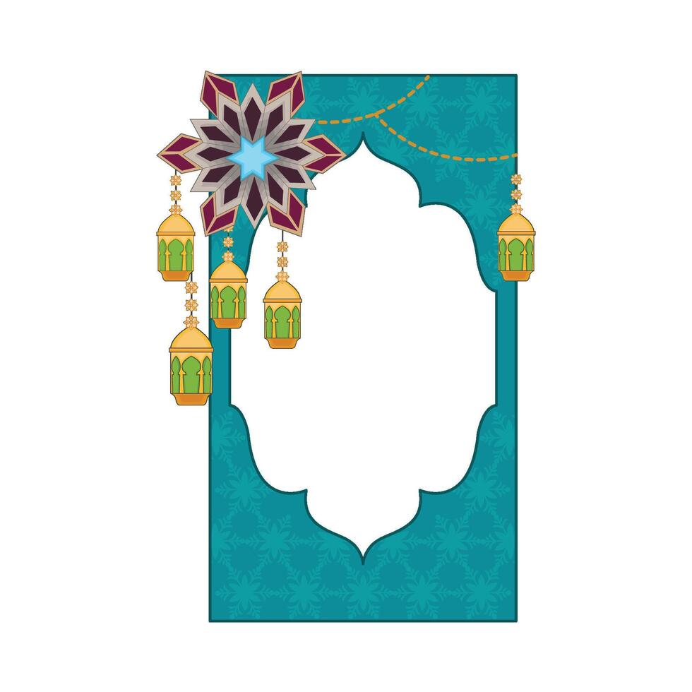 illustrazione di Ramadan telaio vettore