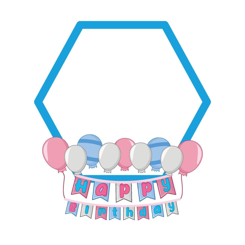 illustrazione di compleanno telaio vettore
