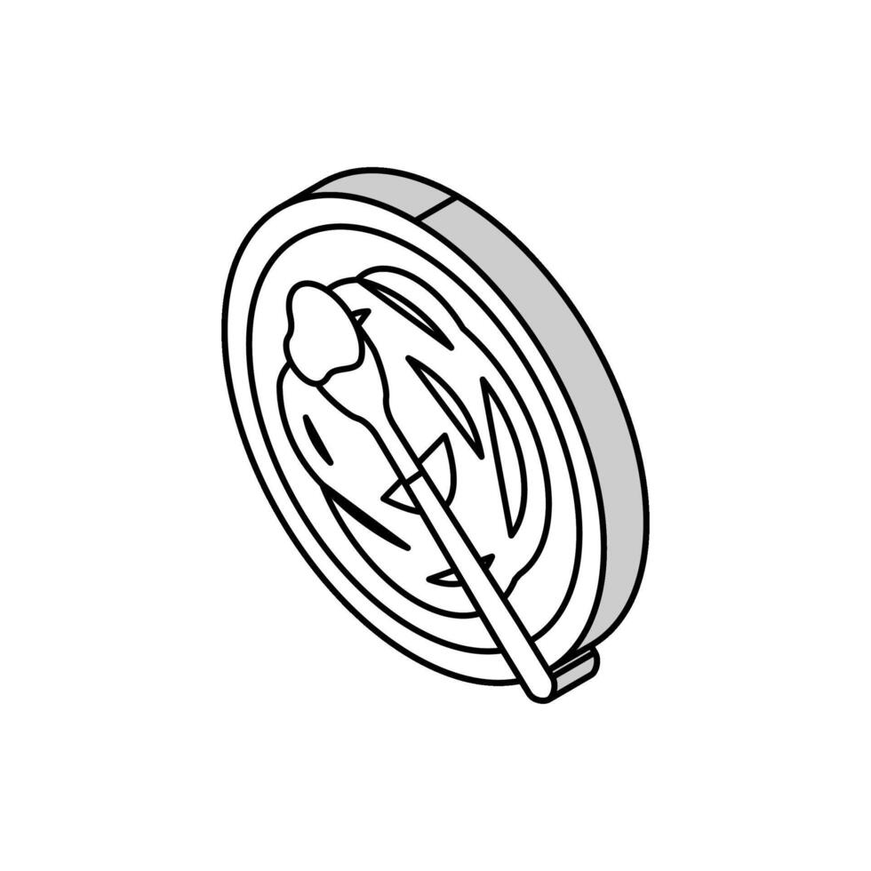 puré spinaci isometrico icona vettore illustrazione
