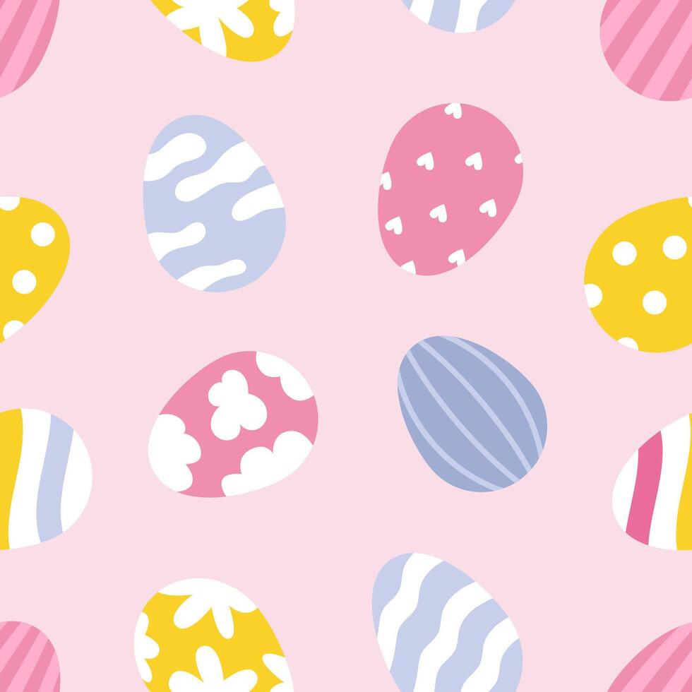 seamless pattern di uova di Pasqua vettore