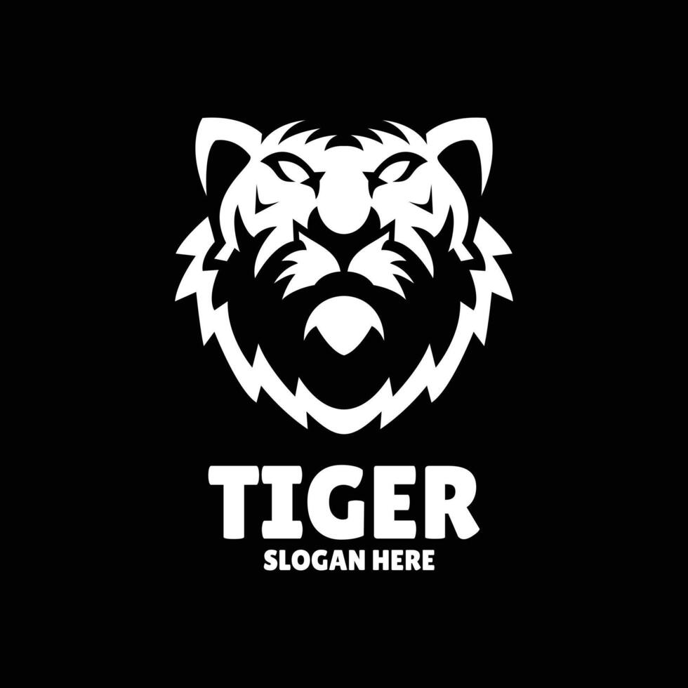 tigre silhouette logo design illustrazione vettore