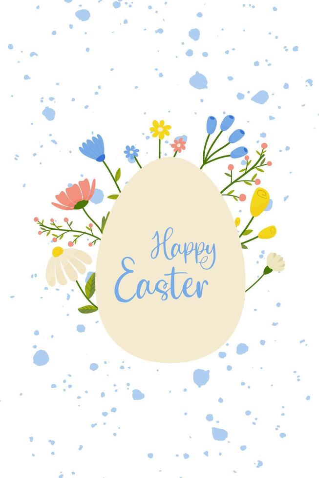 contento Pasqua, carta, Pasqua uovo con sfondo .vettore illustrazione vettore