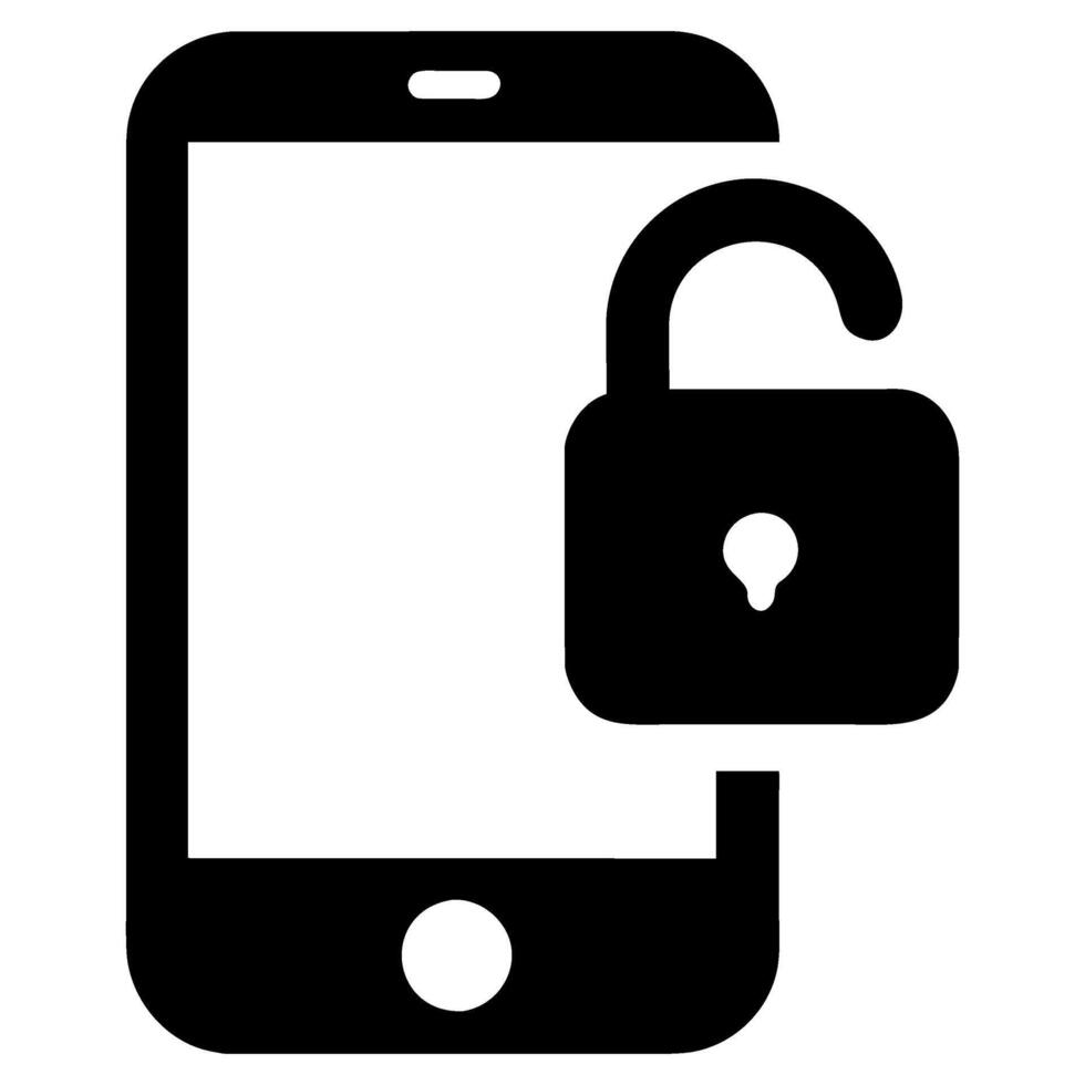 Telefono serratura, sicurezza icona nel di moda piatto stile, vettore icona