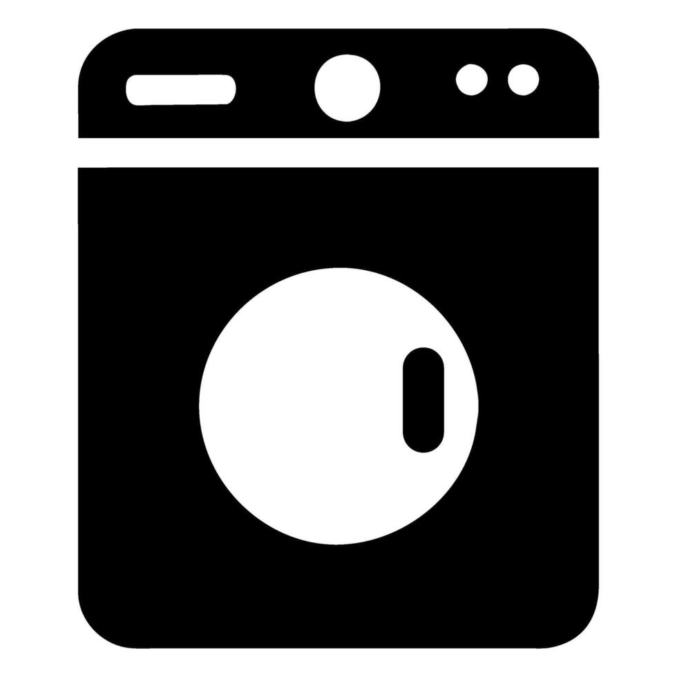 lavaggio macchina icona nel di moda piatto stile, vettore icona