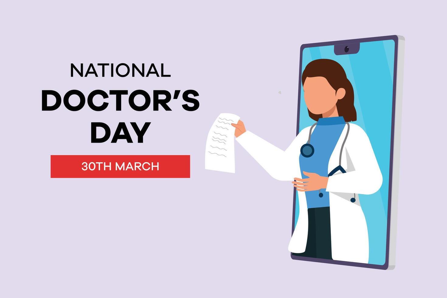 nazionale medici giorno concetto. colorato piatto vettore illustrazione isolato.