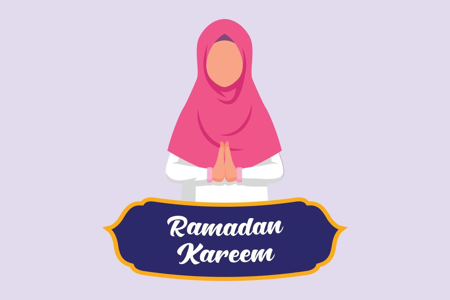 accogliente Ramadan concetto. colorato piatto vettore illustrazione isolato.