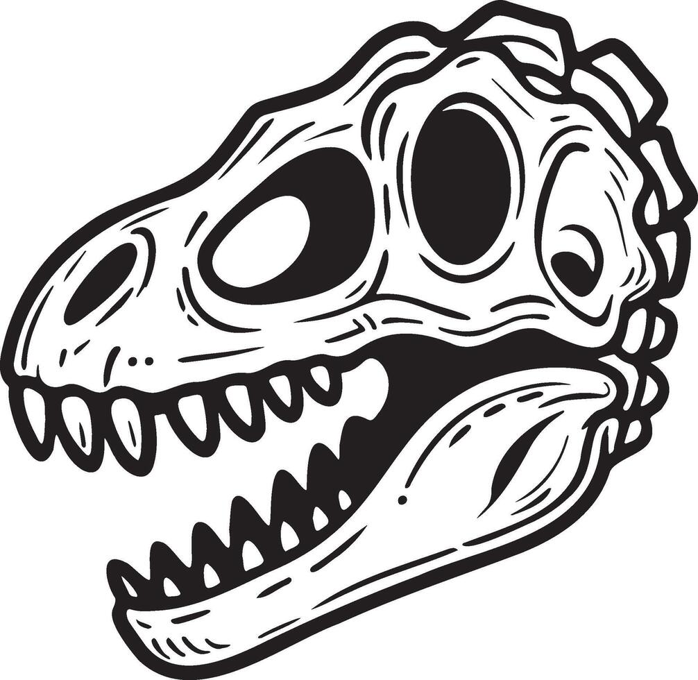 dinosauro cranio illustrazione. vettore