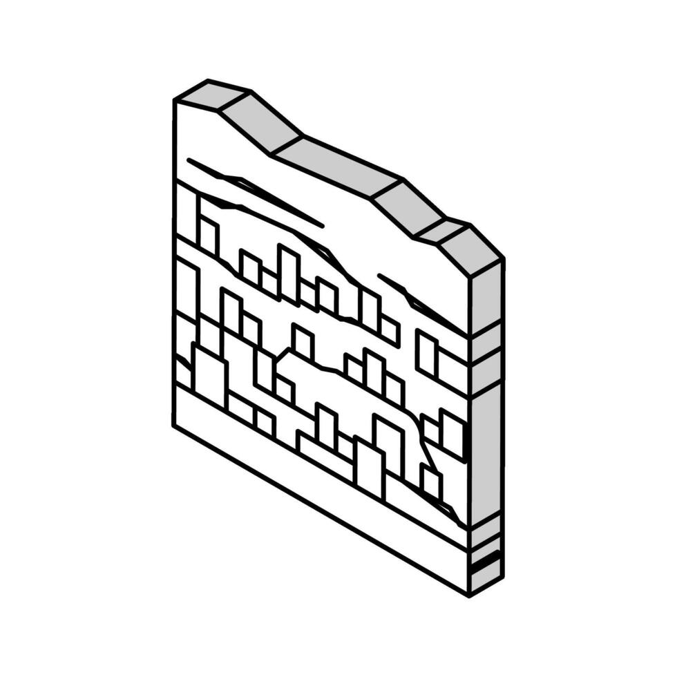 bandiagara città isometrico icona vettore illustrazione