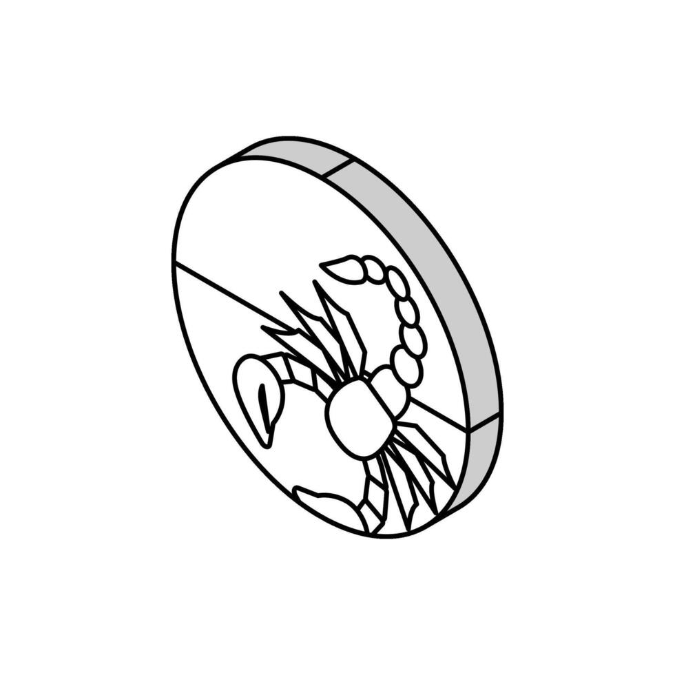 scorpione zodiaco isometrico icona vettore illustrazione