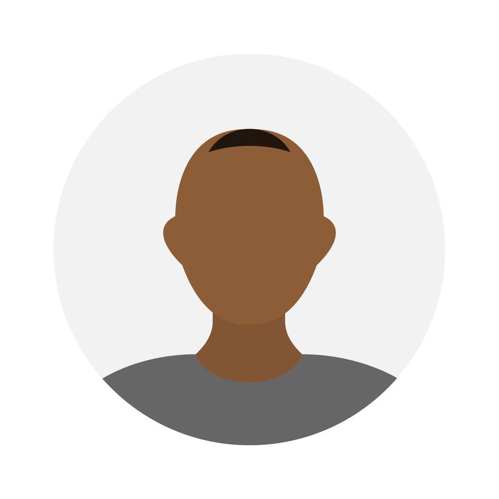 vuoto viso icona avatar con piccolo scoppi. vettore illustrazione.
