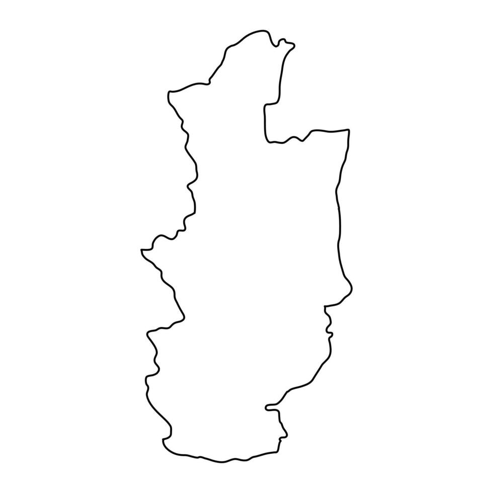 centrale Provincia carta geografica, amministrativo divisione di sri lanka. vettore illustrazione.