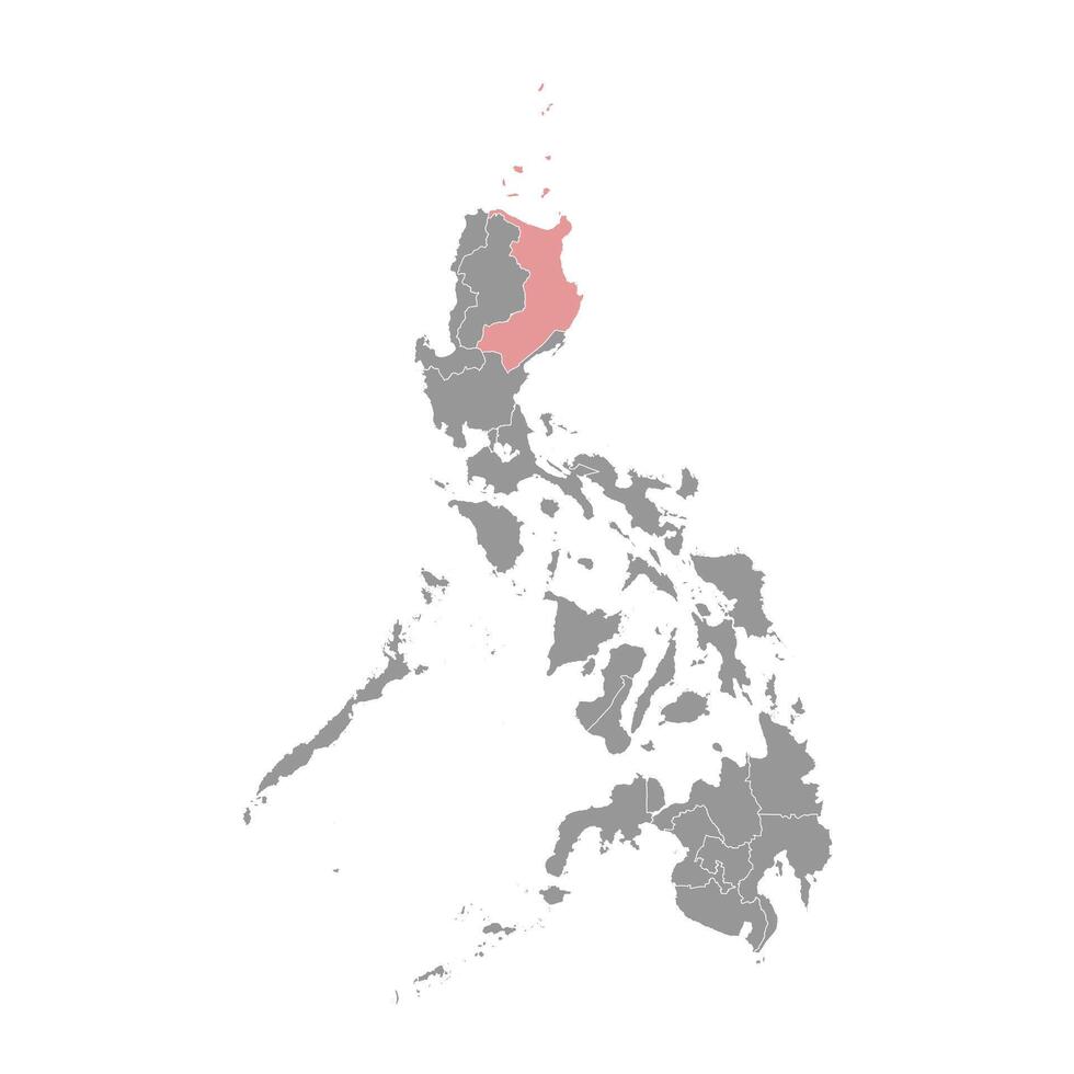 cagayan valle regione carta geografica, amministrativo divisione di filippine. vettore illustrazione.