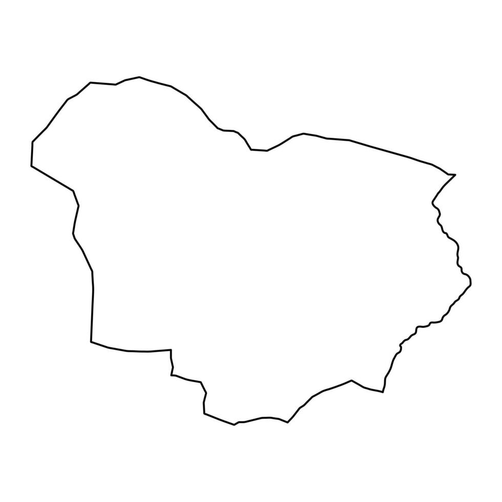 ouaddai regione carta geografica, amministrativo divisione di chad. vettore illustrazione.