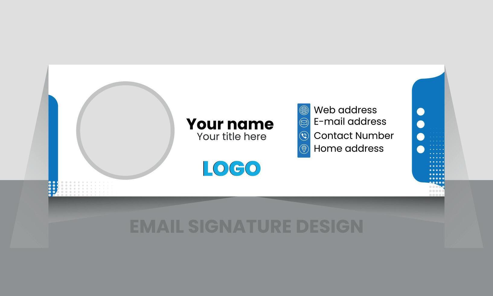 e-mail firma design o e-mail footer design vettore