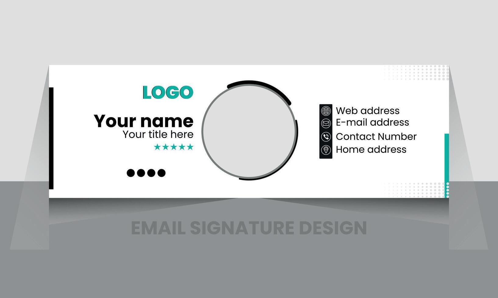 e-mail firma design o e-mail footer design vettore