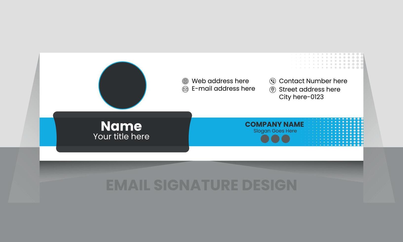 e-mail firma design o e-mail footer design vettore