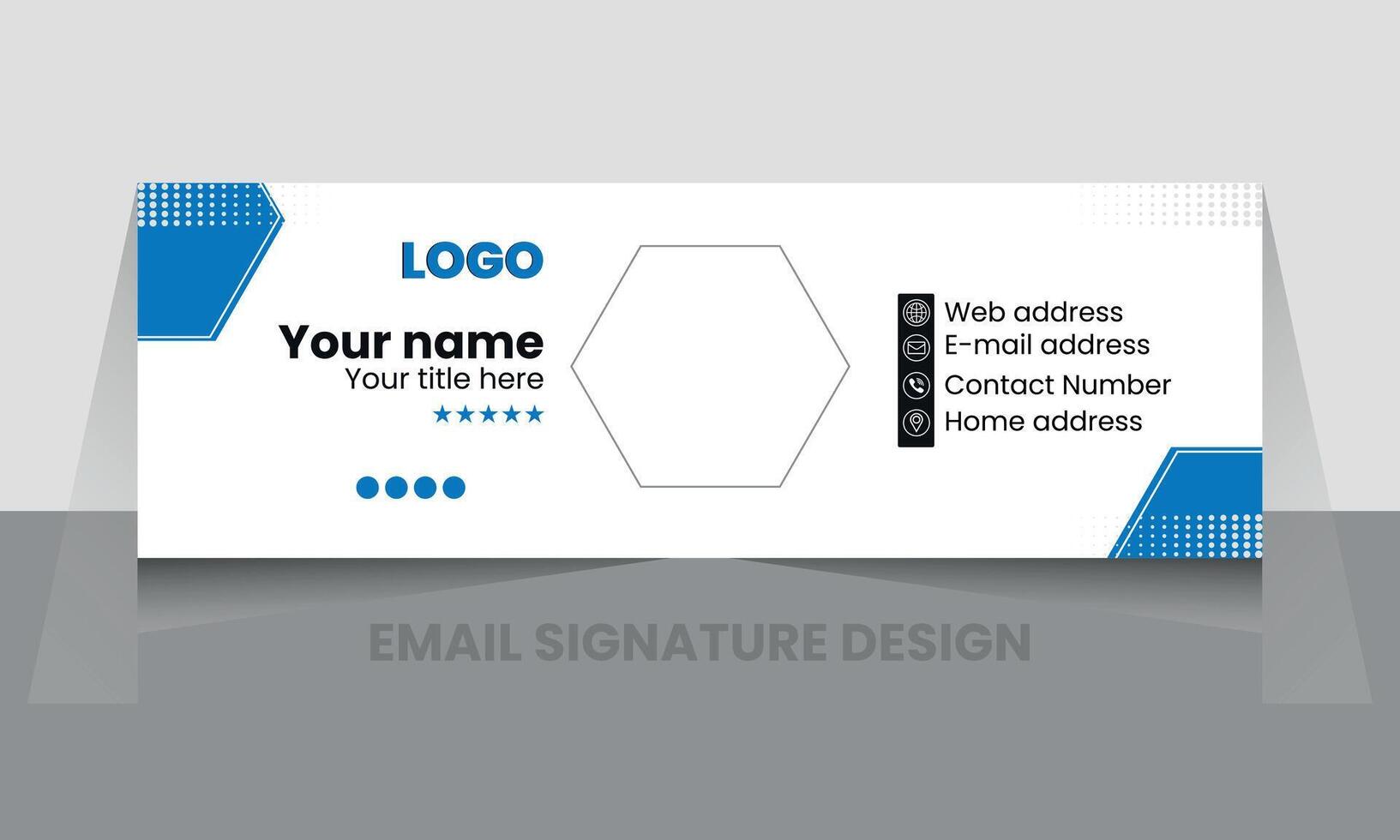 e-mail firma design o e-mail footer design vettore