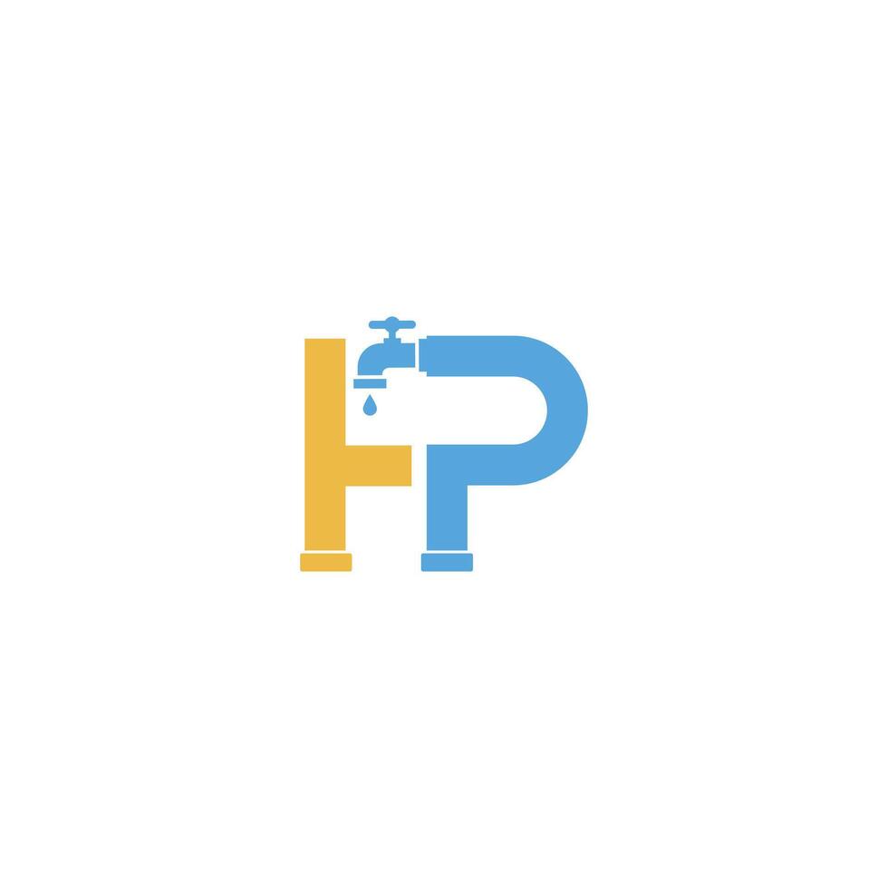 hp creativo logo e icona design vettore