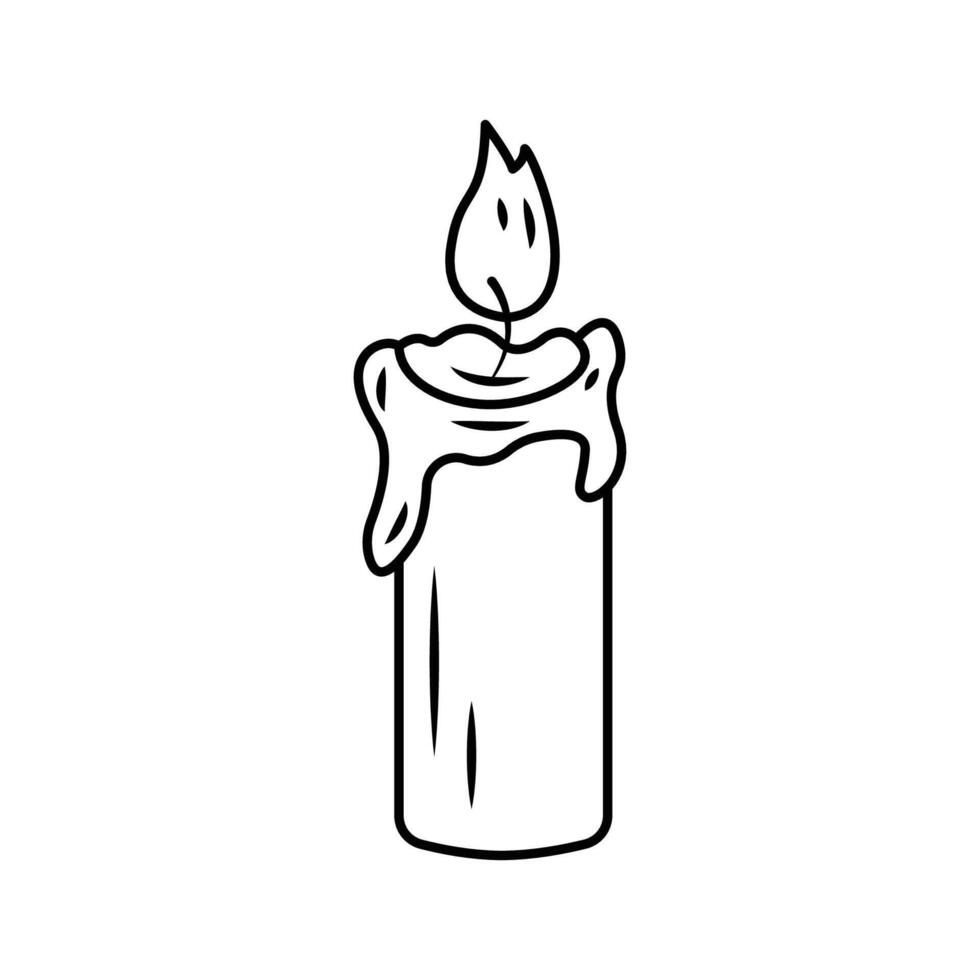 il illustrazione di Natale candela vettore
