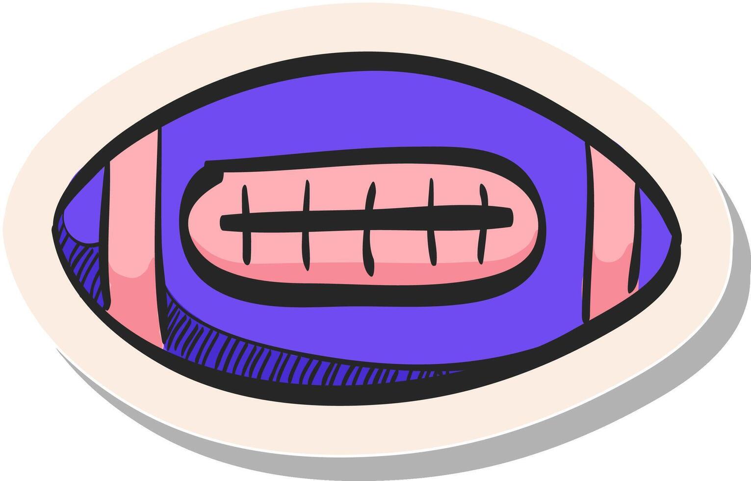 mano disegnato calcio icona nel etichetta stile vettore illustrazione