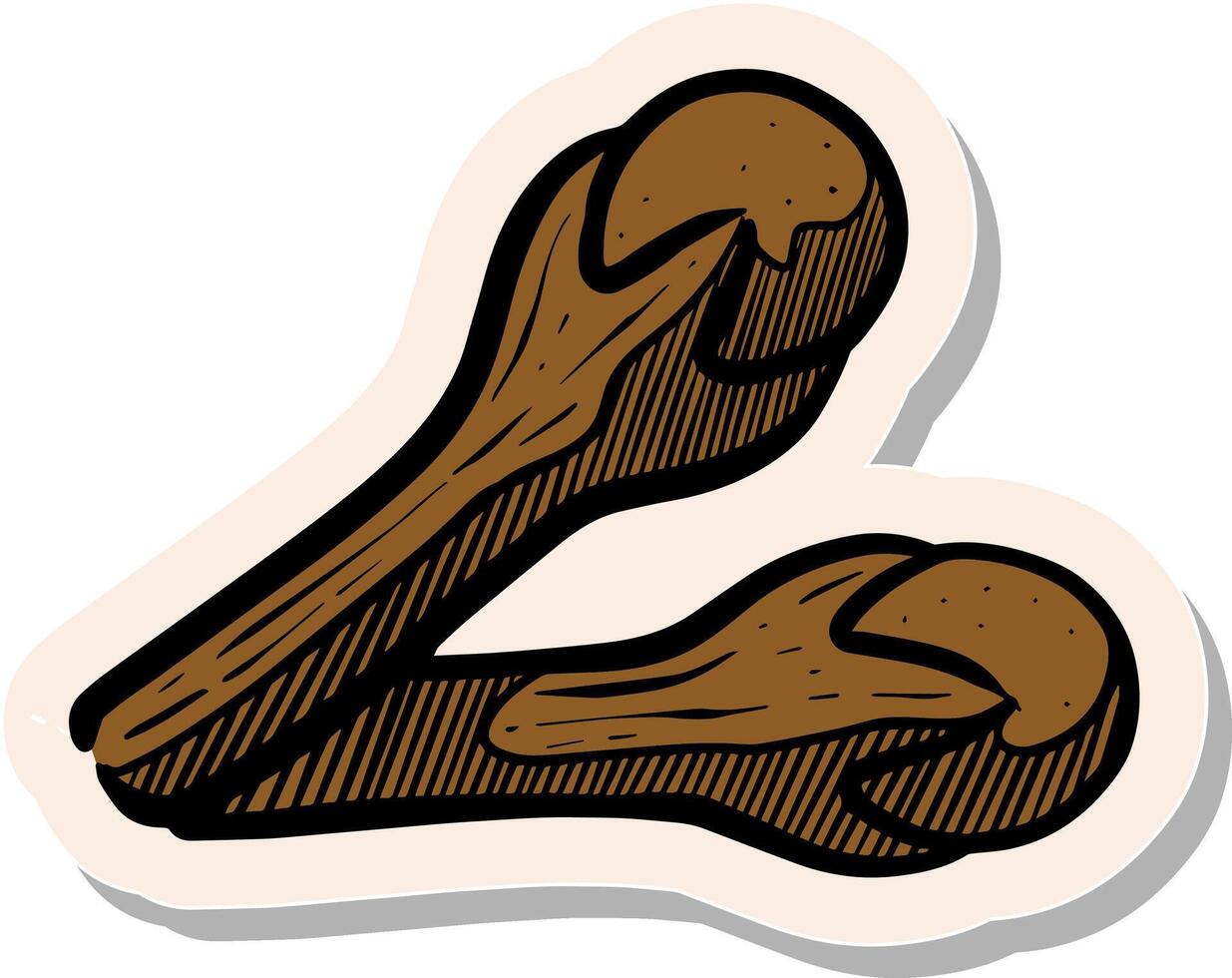 mano disegnato Chiodo di garofano nel etichetta stile vettore illustrazione