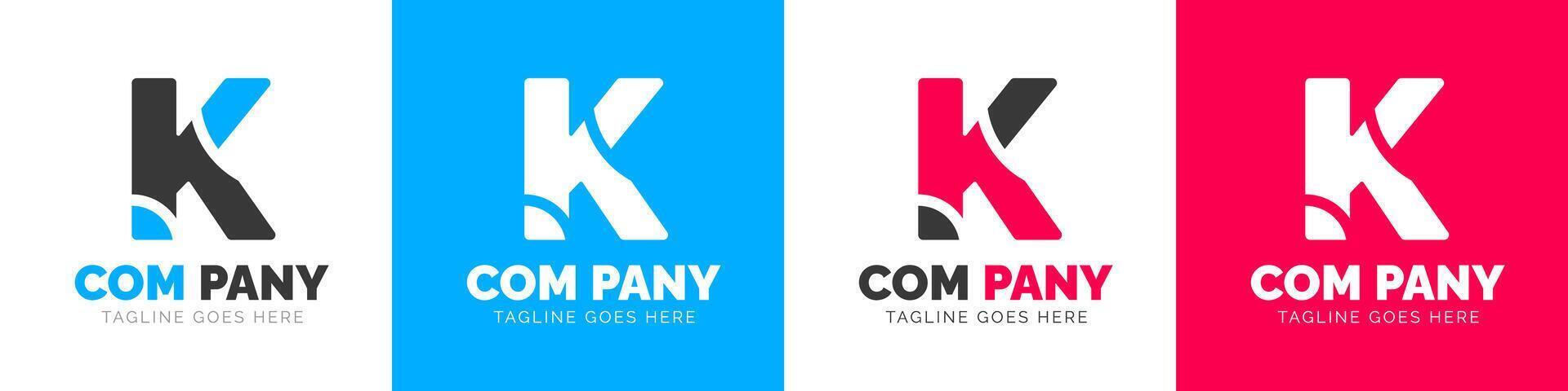 aziendale moderno attività commerciale creativo minimo azienda lettera K logo icona vettore design modello impostare.