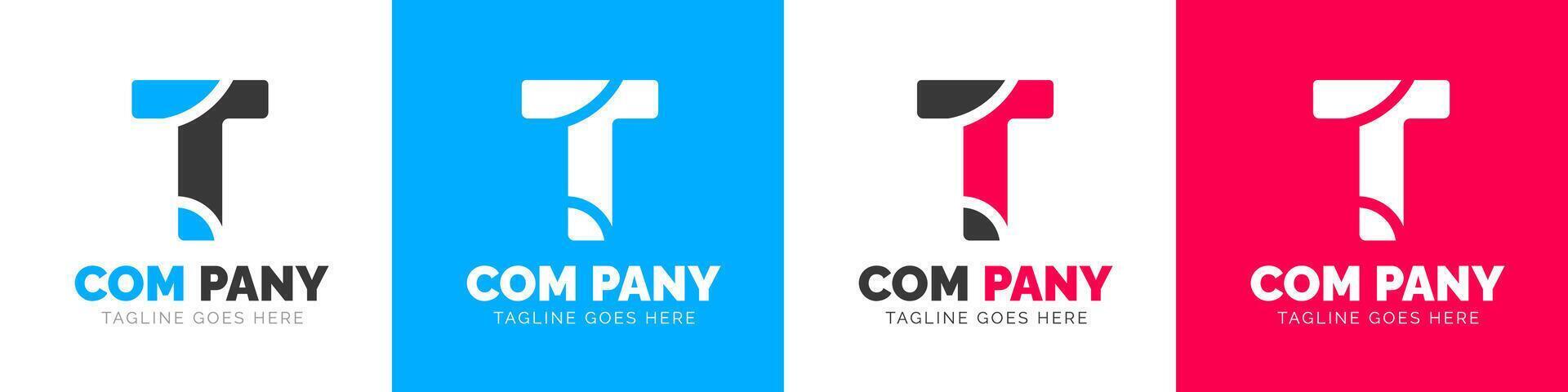 aziendale moderno attività commerciale creativo minimo azienda lettera t logo icona vettore design modello impostare.