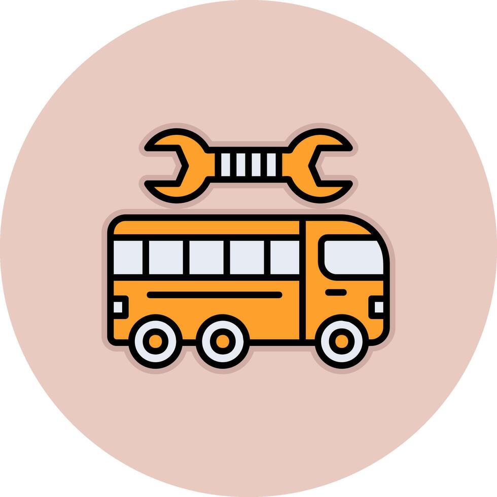 riparazione autobus vettore icona