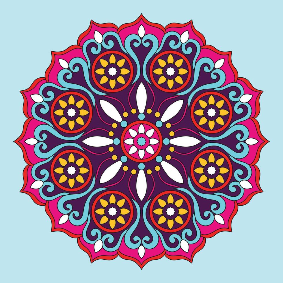 floreale mandala vettore illustrazione colorato design