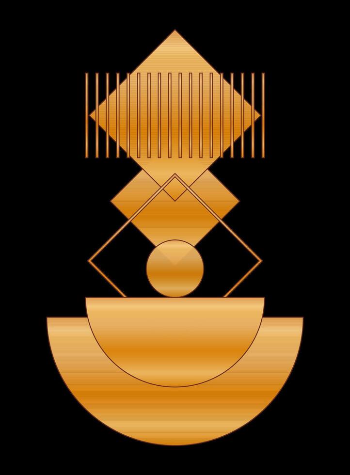 oro pendenza struttura grafico forma isolato su nero copertina minimalista manifesto modello vettore