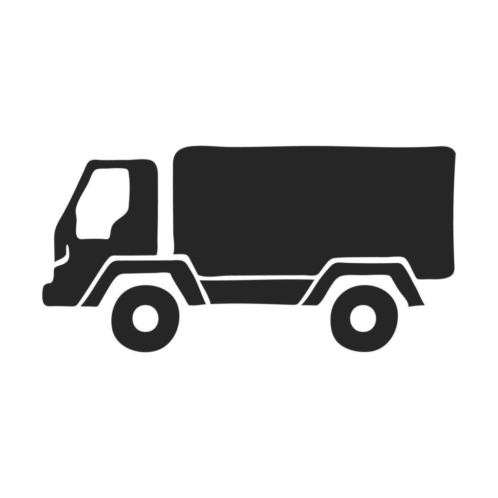 mano disegnato militare camion vettore illustrazione
