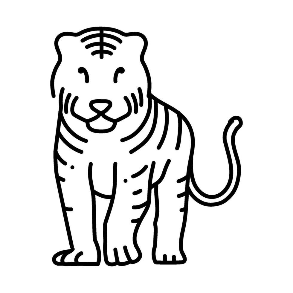 tigre icona mano disegnato vettore illustrazione