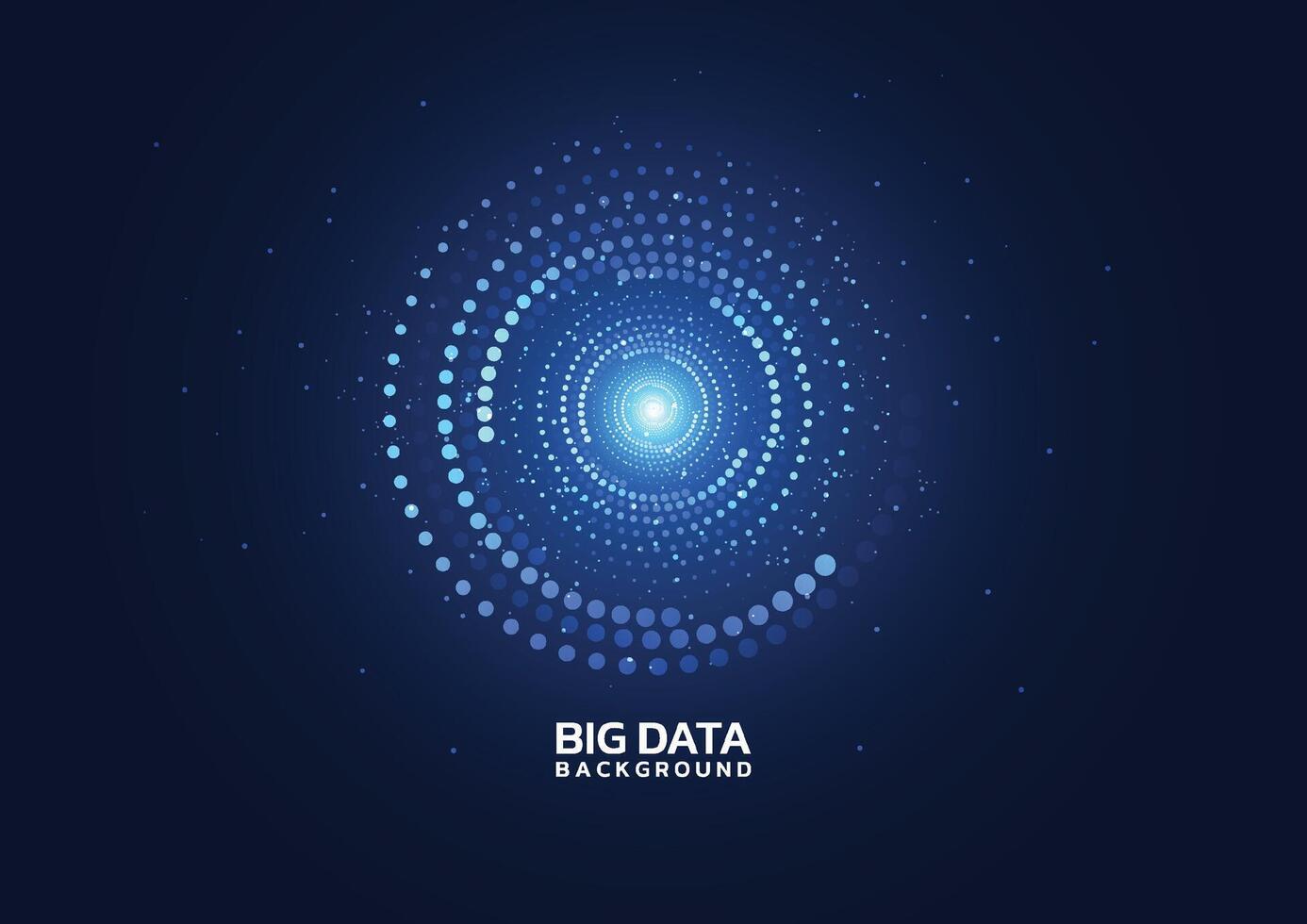 visualizzazione di big data. astratto tecnologia innovazione concetto di comunicazione digitale blu design sfondo. illustrazione vettoriale