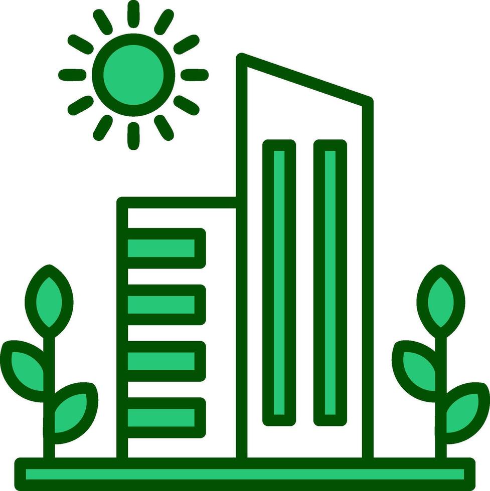 verde città vettore icona