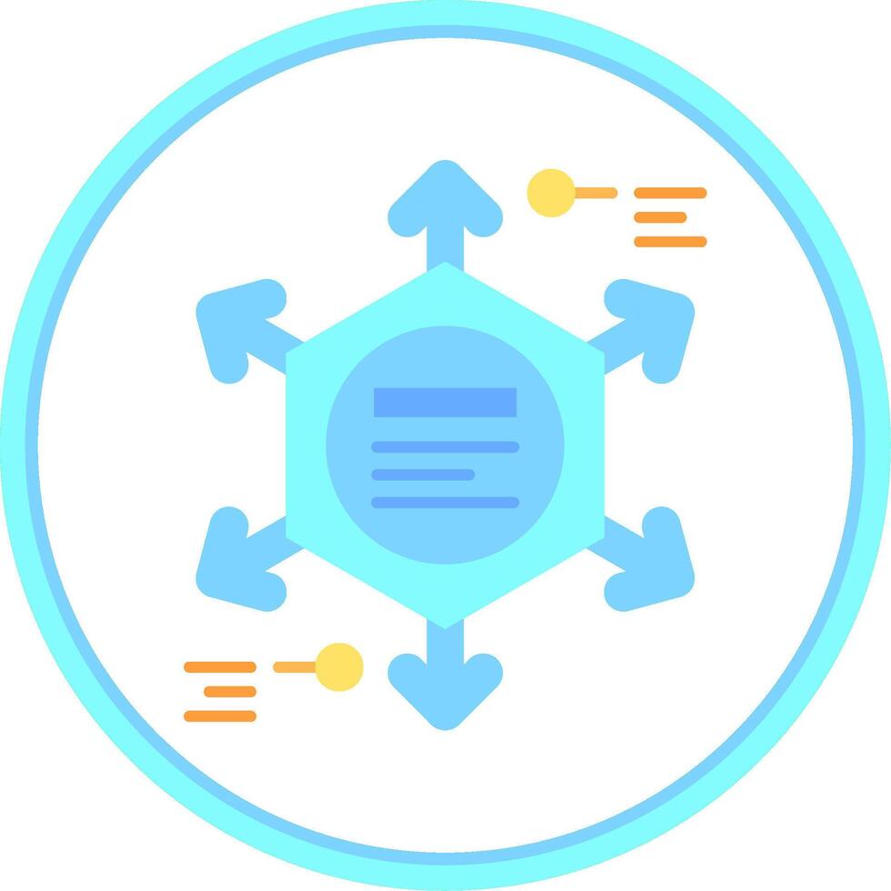 diagramma piatto cerchio uni icona vettore