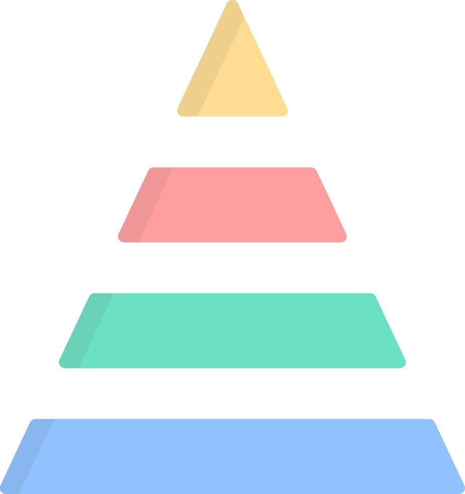 piramide piatto leggero icona vettore