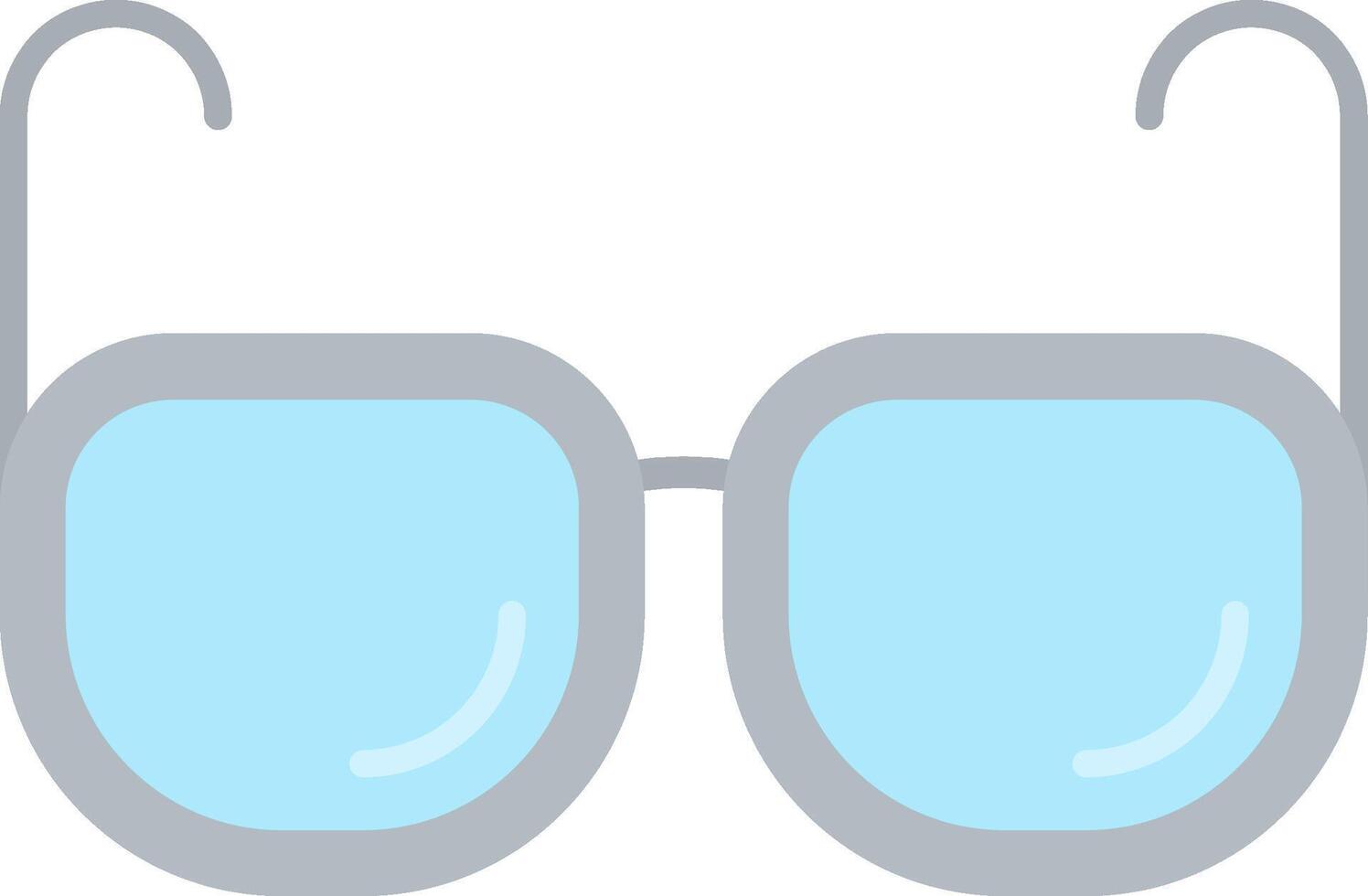 occhiali piatto leggero icona vettore