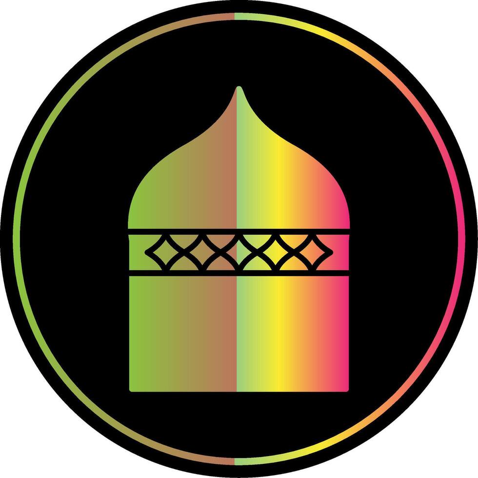 islamico architettura glifo dovuto colore icona vettore