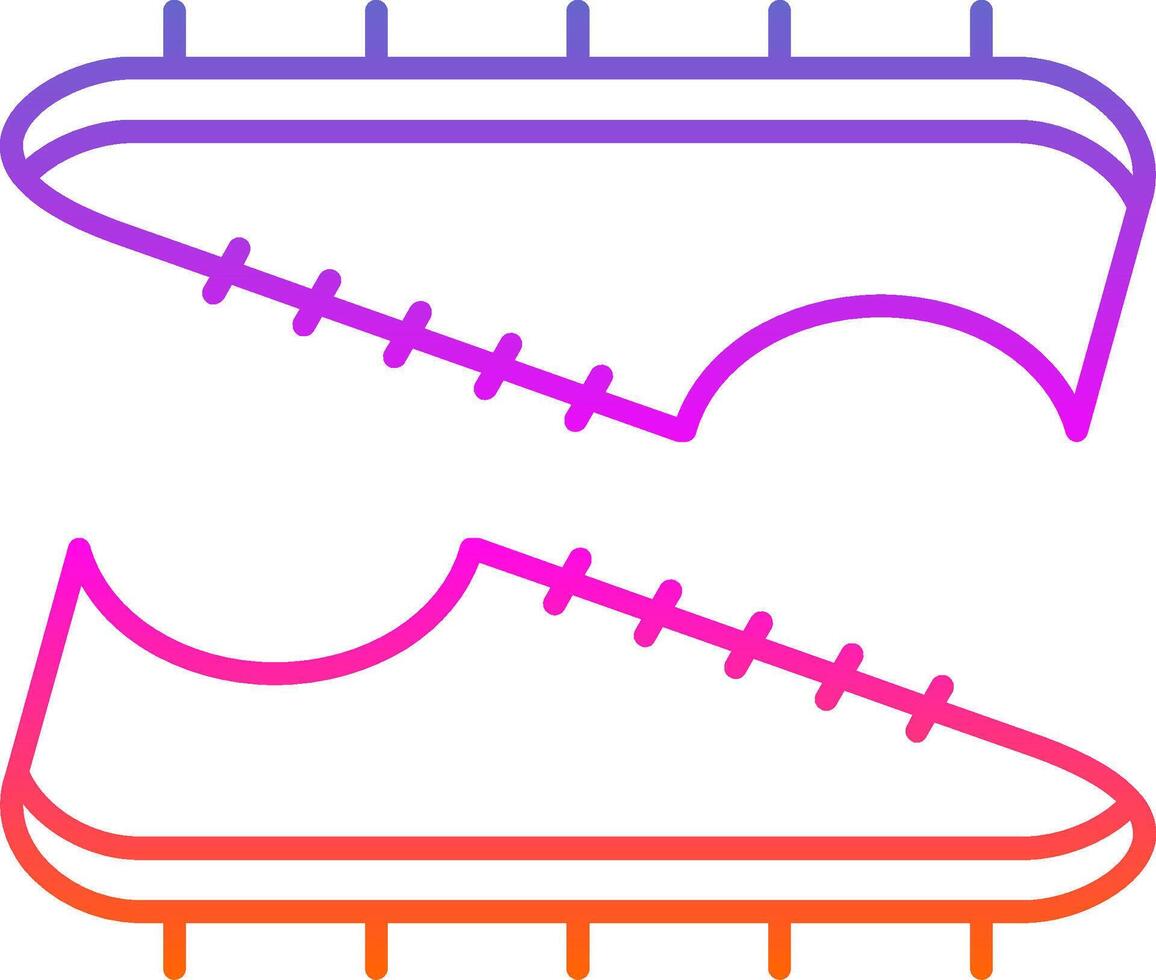 calcio stivali linea pendenza icona vettore