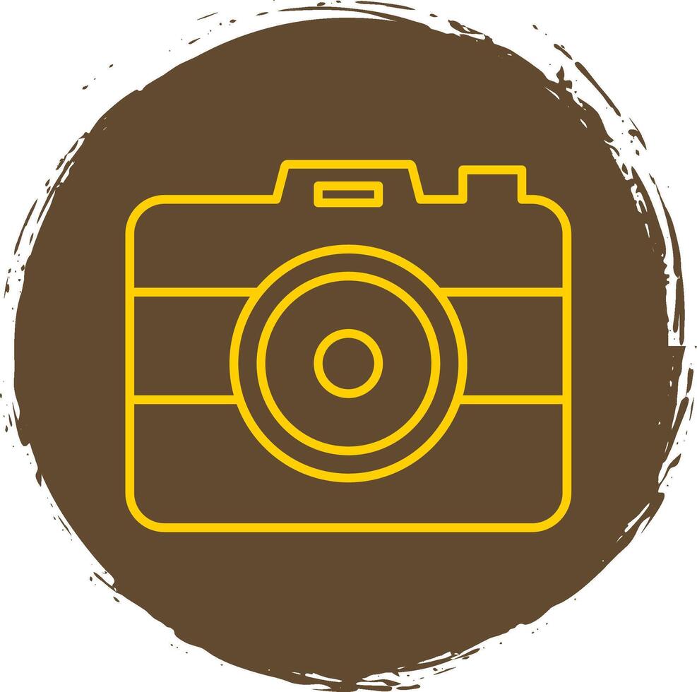 foto telecamera linea cerchio giallo icona vettore