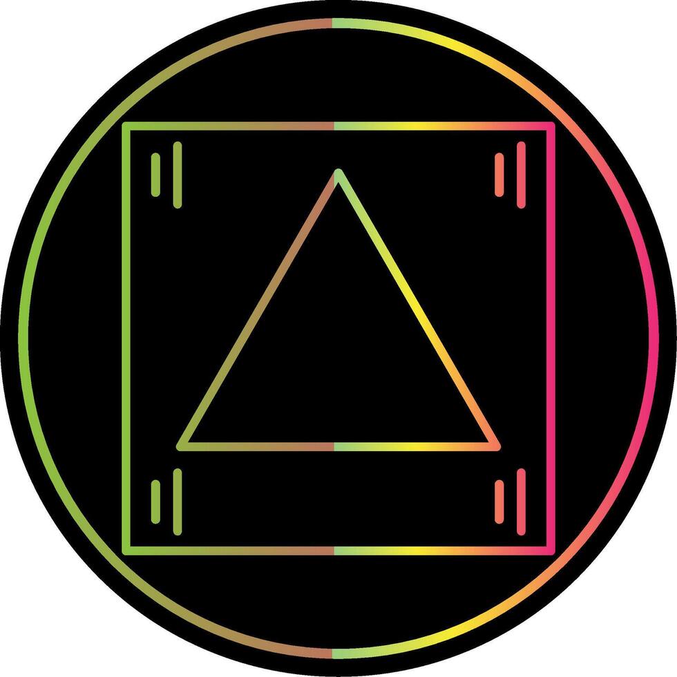 triangolo linea pendenza dovuto colore icona vettore
