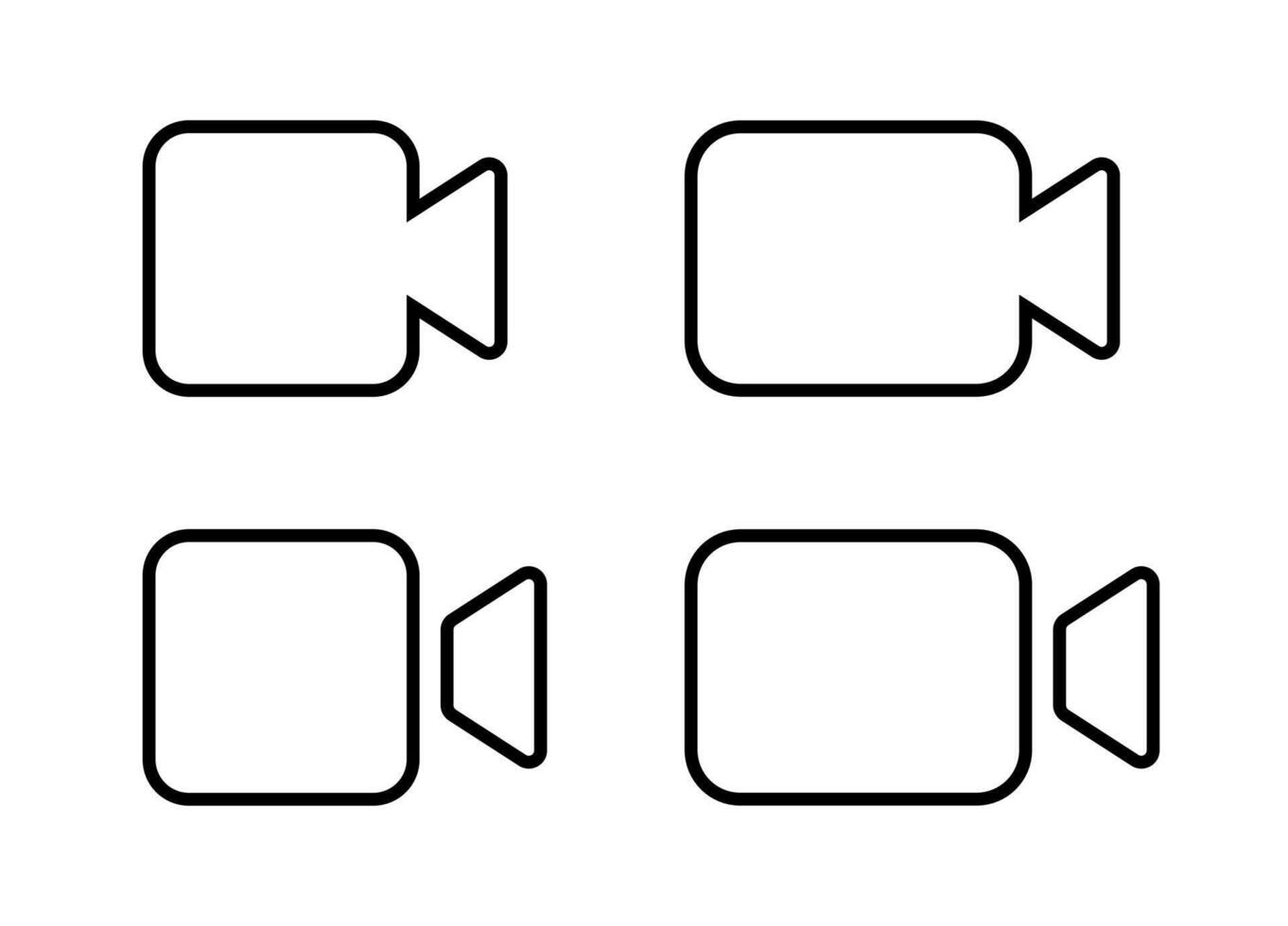 video telecamera icona vettore nel linea stile. modificabile ictus