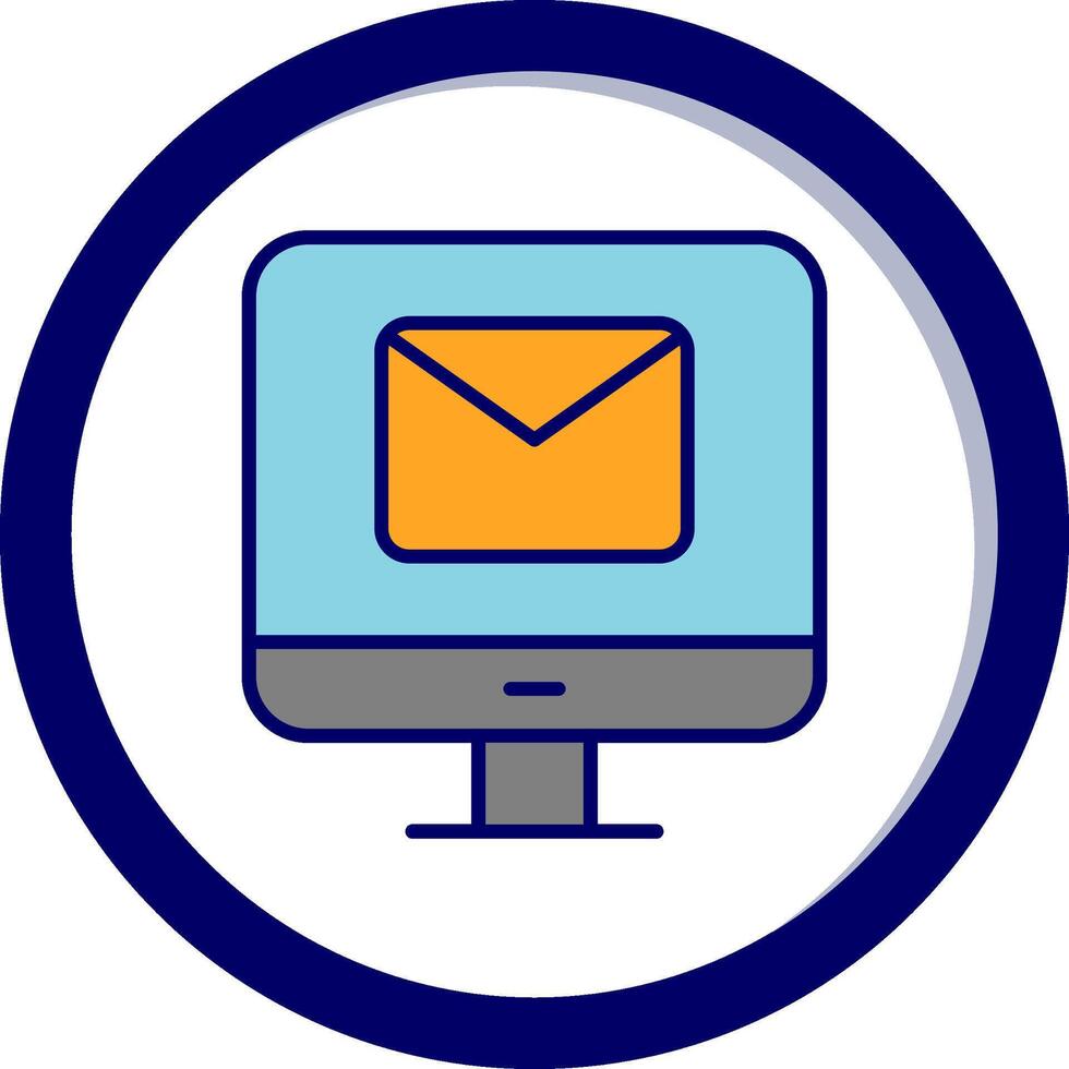 computer e-mail vettore icona