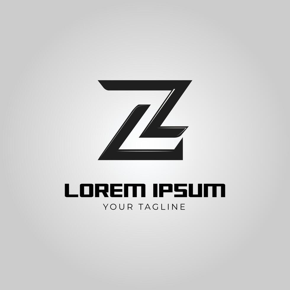 moderno e minimalista piatto design z lettera logo vettore