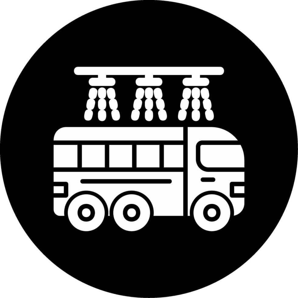 autobus lavare vettore icona
