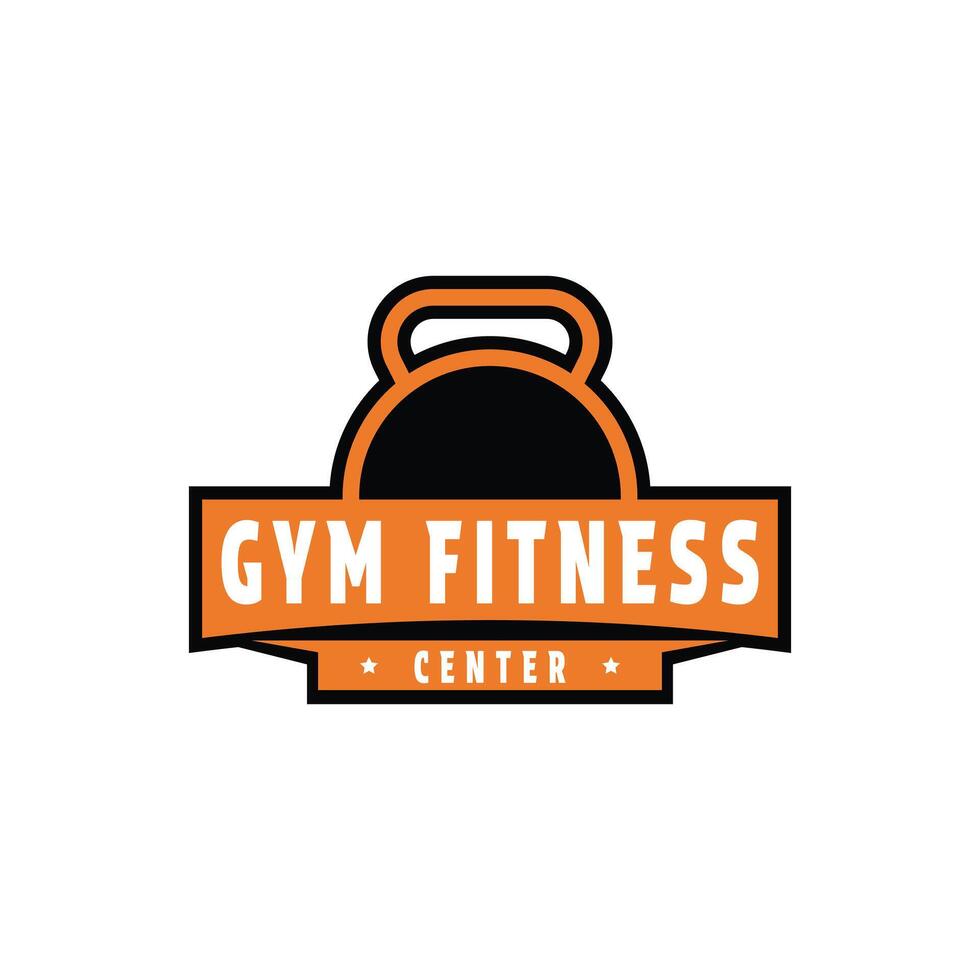 fitness Palestra centro logo design concetto emblema vettore