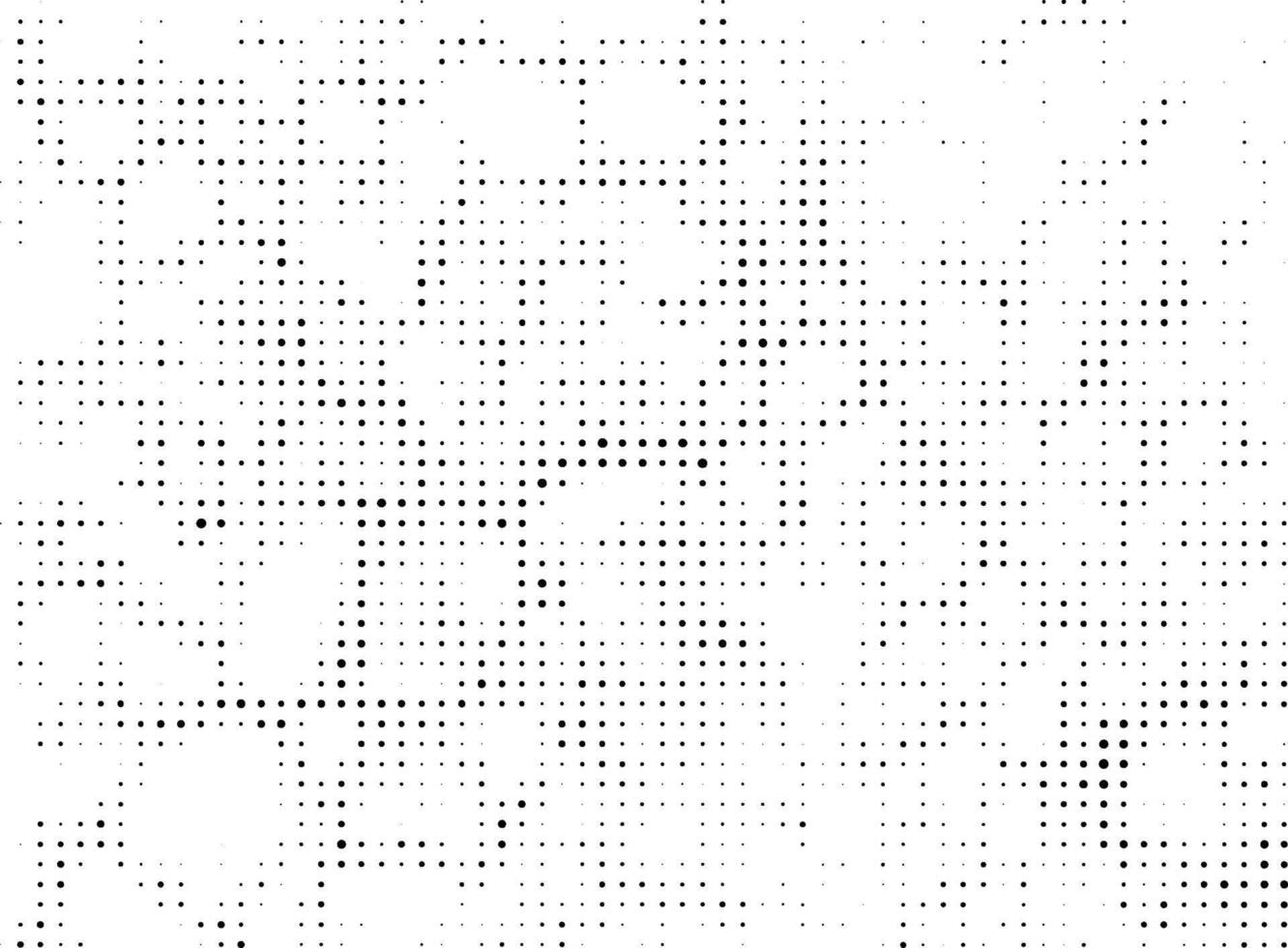 un' bianca e nero tratteggiata sfondo con punti, Vintage ▾ punto effetto, tratteggiata modello struttura griglia perforato dissolvenza puntini monocromatico modello vettore