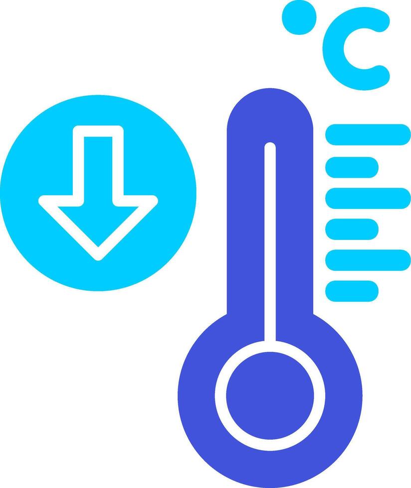 Basso temperatura vettore icona